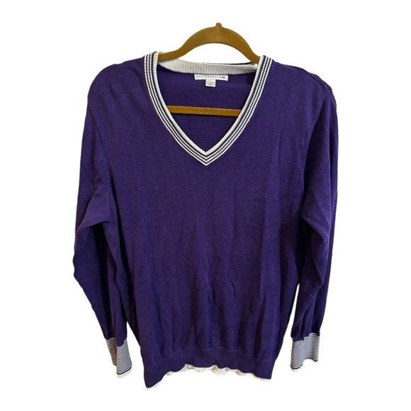 Cutter and Buck Purple V Neck Sweater - Picture 1 of 7
